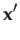 $\displaystyle \mathbf{x}^{\prime}$
