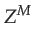 $\displaystyle Z^{M}$