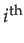 $ i^{\mathrm{th}}$