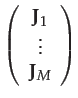 $\displaystyle \left(\begin{array}{c}
\mathbf{J}_{1}\\
\vdots\\
\mathbf{J}_{M}
\end{array}\right)$